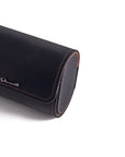 ELEMENTO | Black Leather 2-Watch Travel & Storage Case