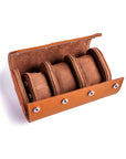ELEMENTO | TAN LEATHER 3-WATCH TRAVEL & STORAGE CASE