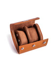ELEMENTO | TAN LEATHER 2-WATCH TRAVEL & STORAGE CASE