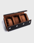 ELEMENTO | BLACK LEATHER 3-WATCH TRAVEL & STORAGE CASE