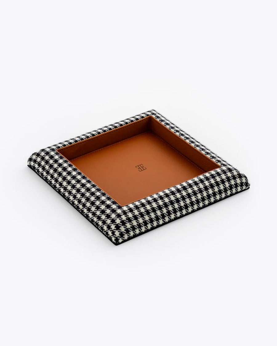 VALET TRAY — PEPITA BLACK & WHITE