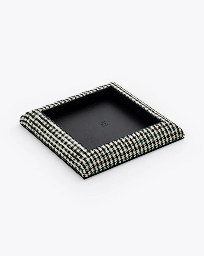 VALET TRAY — PEPITA BLACK & GREEN