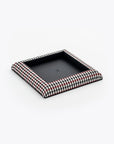 BLACK/BURGUNDY PEPITA WITH NERO ALCANTARA TRAY