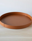 Round Leather Tray