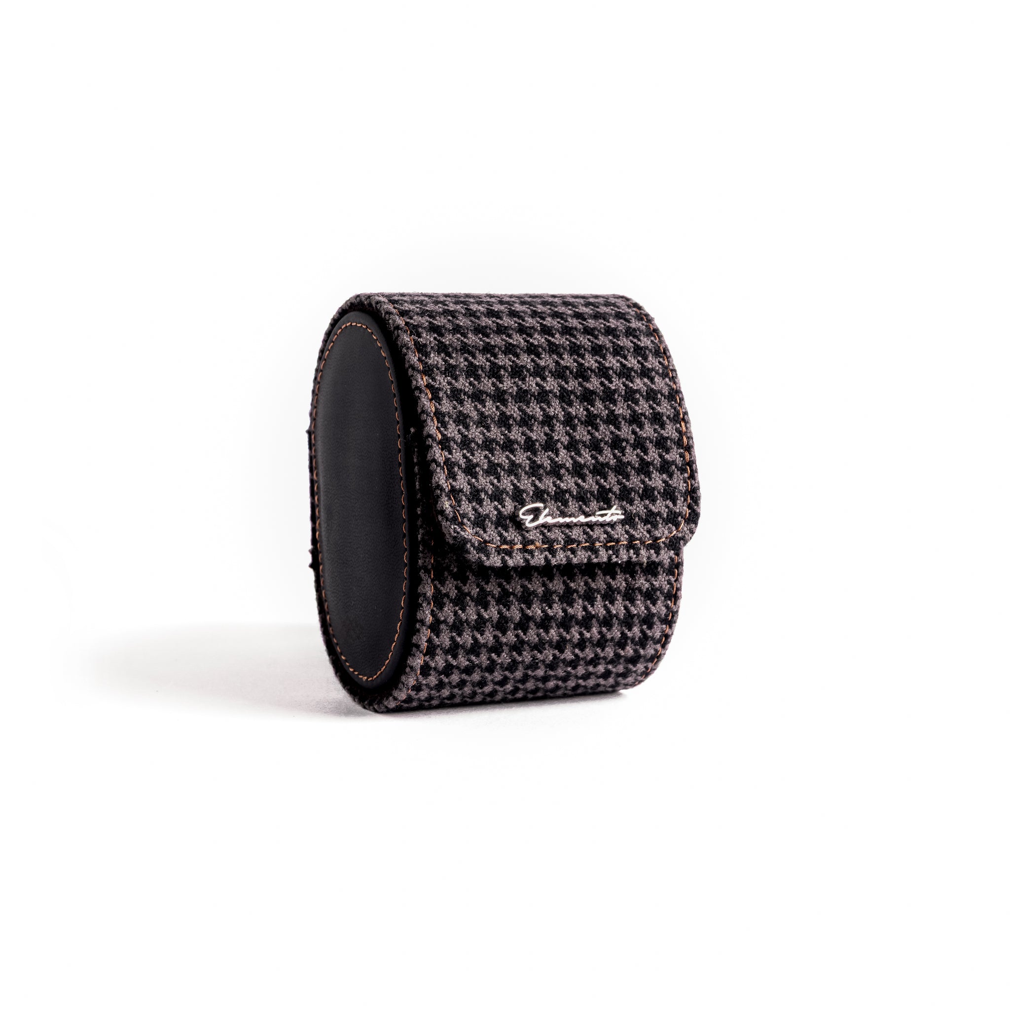 TRAVEL WATCH CASE — NERO PEPITA, 1 WATCH