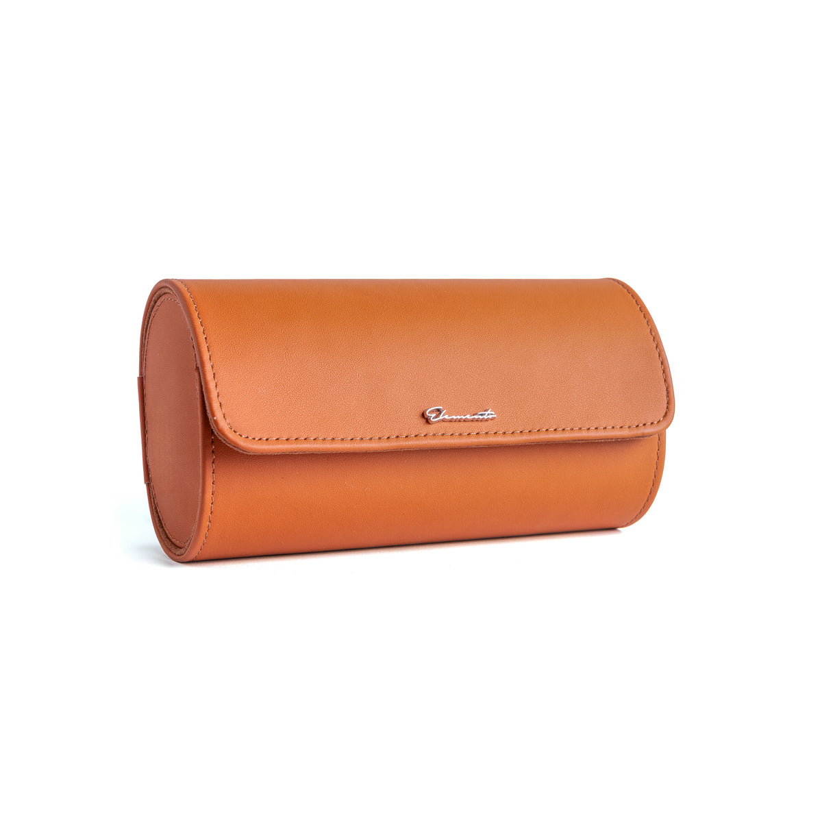 TRAVEL WATCH CASE — TAN NAPPA, 3 WATCHES