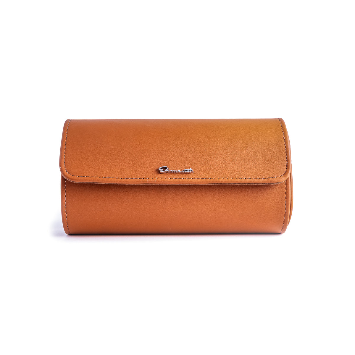 TRAVEL WATCH CASE — TAN NAPPA, 3 WATCHES