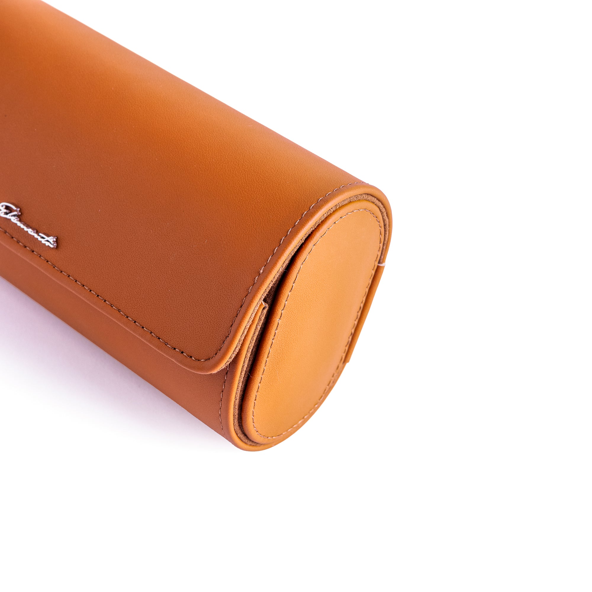 ELEMENTO | TAN LEATHER 3-WATCH TRAVEL &amp; STORAGE CASE
