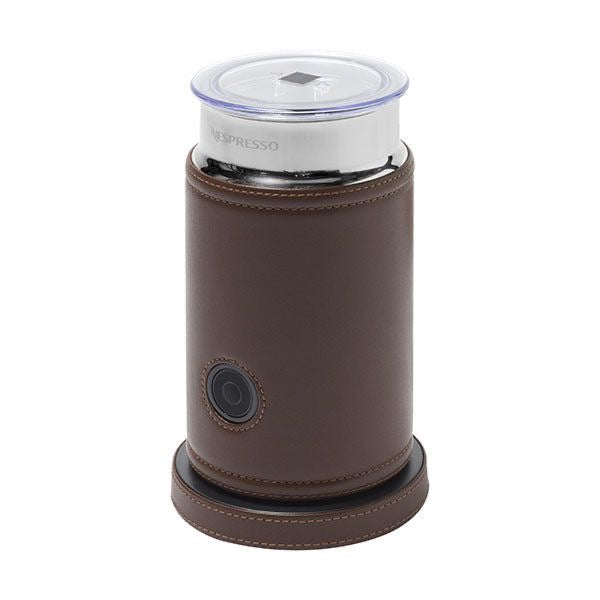 NESPRESSO AEROCCINO — LEATHER-WRAPPED MILK FROTHER
