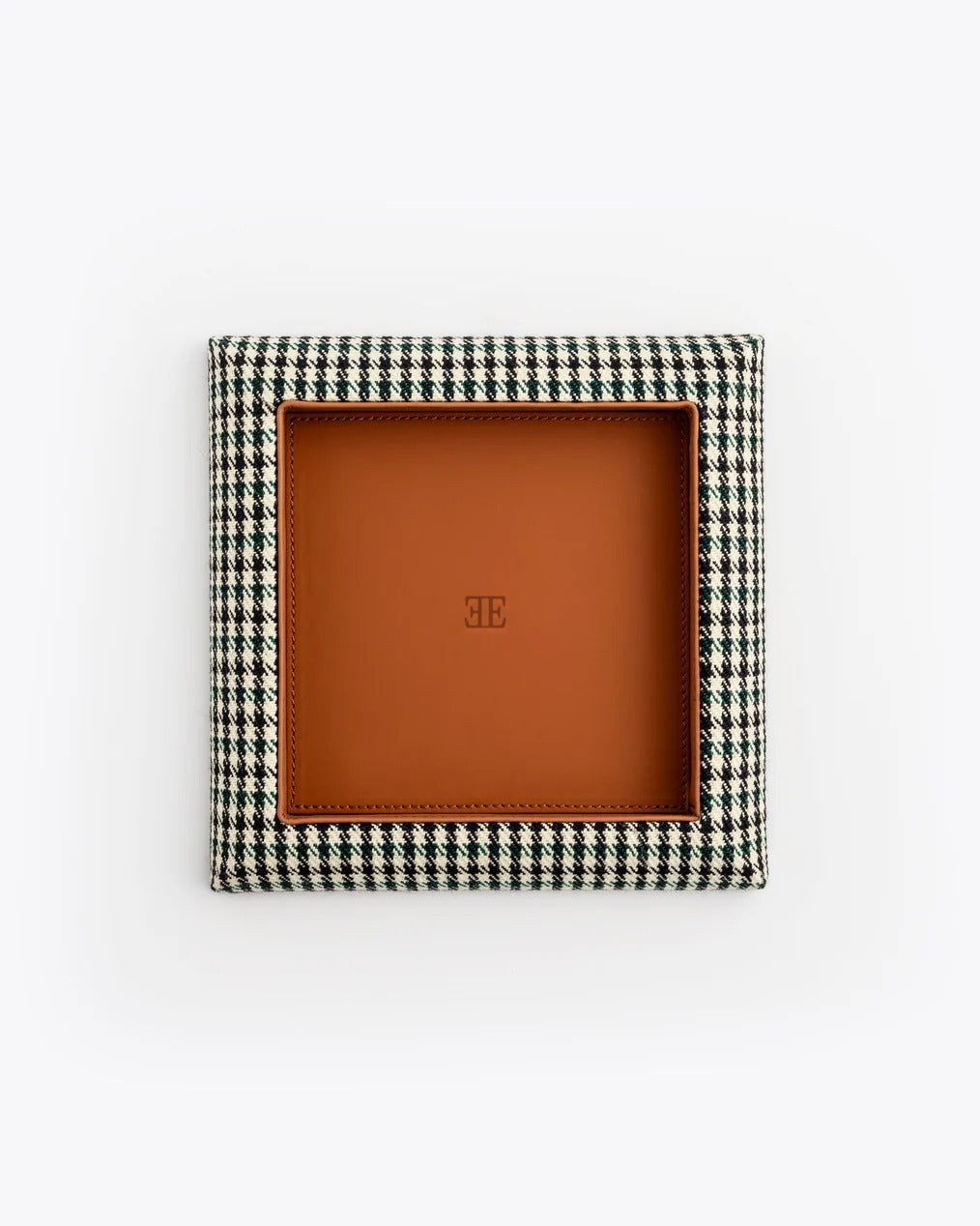 VALET TRAY — PEPITA GREEN & WHITE