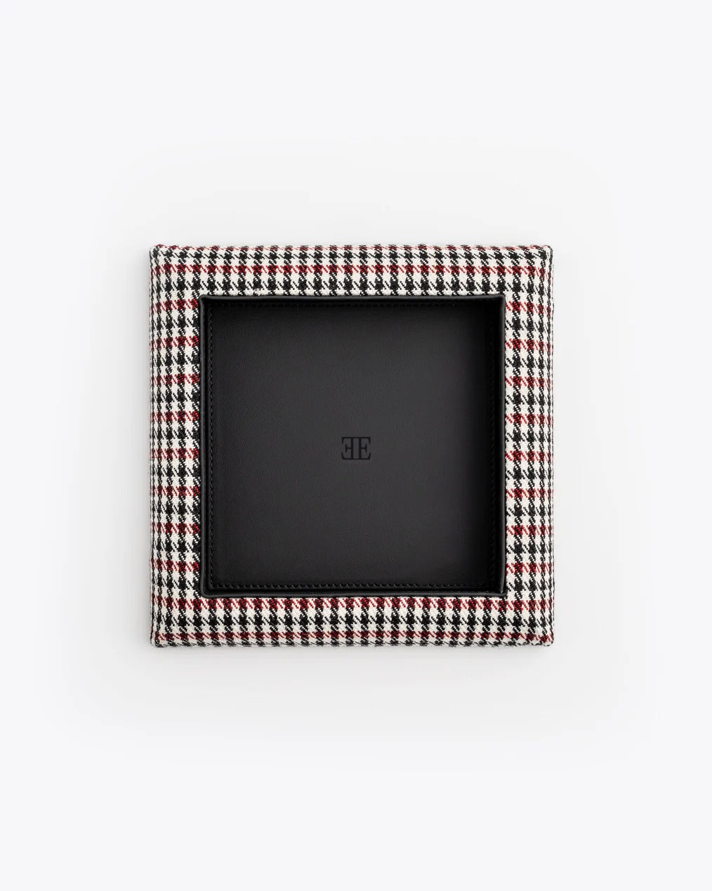 VALET TRAY — PEPITA BLACK & BURGUNDY